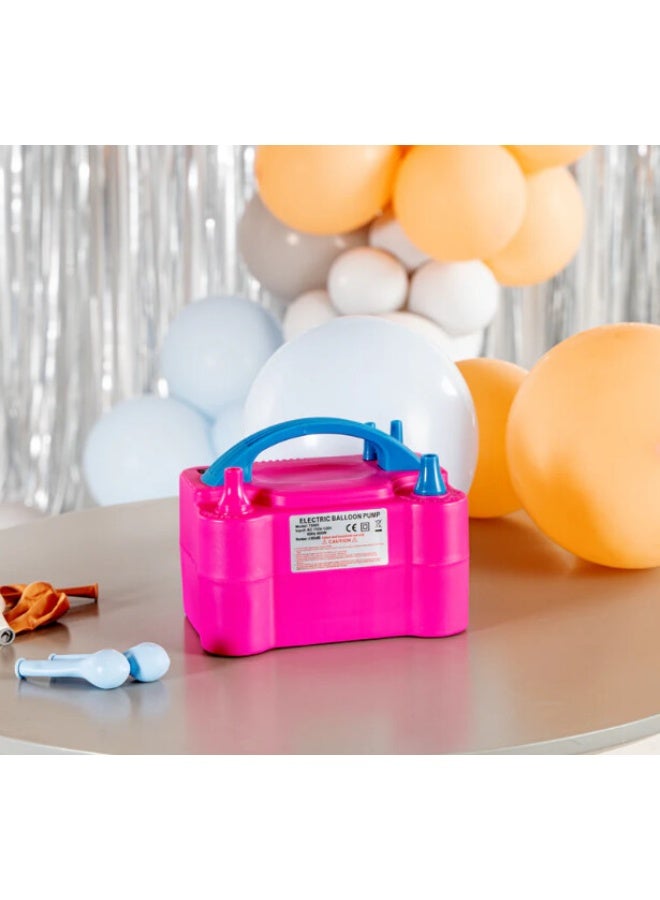 Electric Balloon Air Pump Inflator – Durable High Quality Portable Balloon Blower for Party Decoration (Pink/Blue) - Image 3